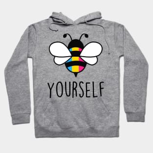 Cute Bee YourSelf Pansexual Bee Gay Pride LGBT Rainbow Gift Hoodie